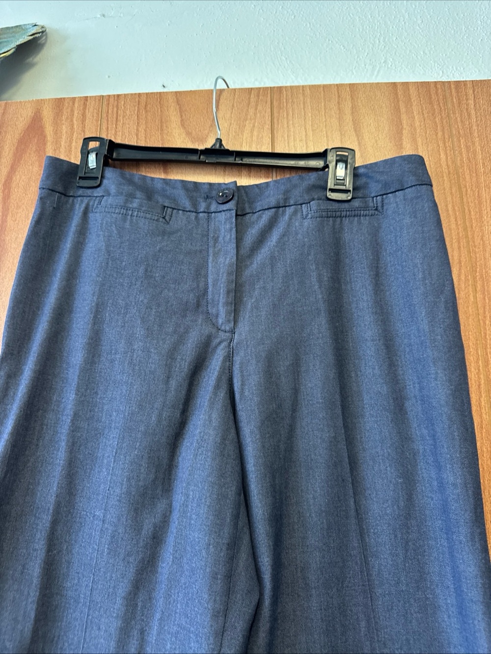 J. Jill Steel Blue Grey Gray Wide Leg Dress Pants Size 12 Regular Dressy Casual - Picture 2 of 6